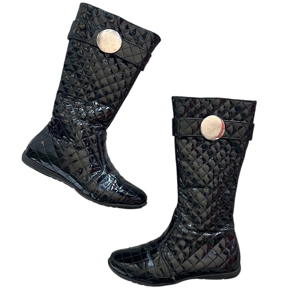 Primigi Black Patent Quilted Boots Girls EU 31/ US 13 - Picture 1 of 8